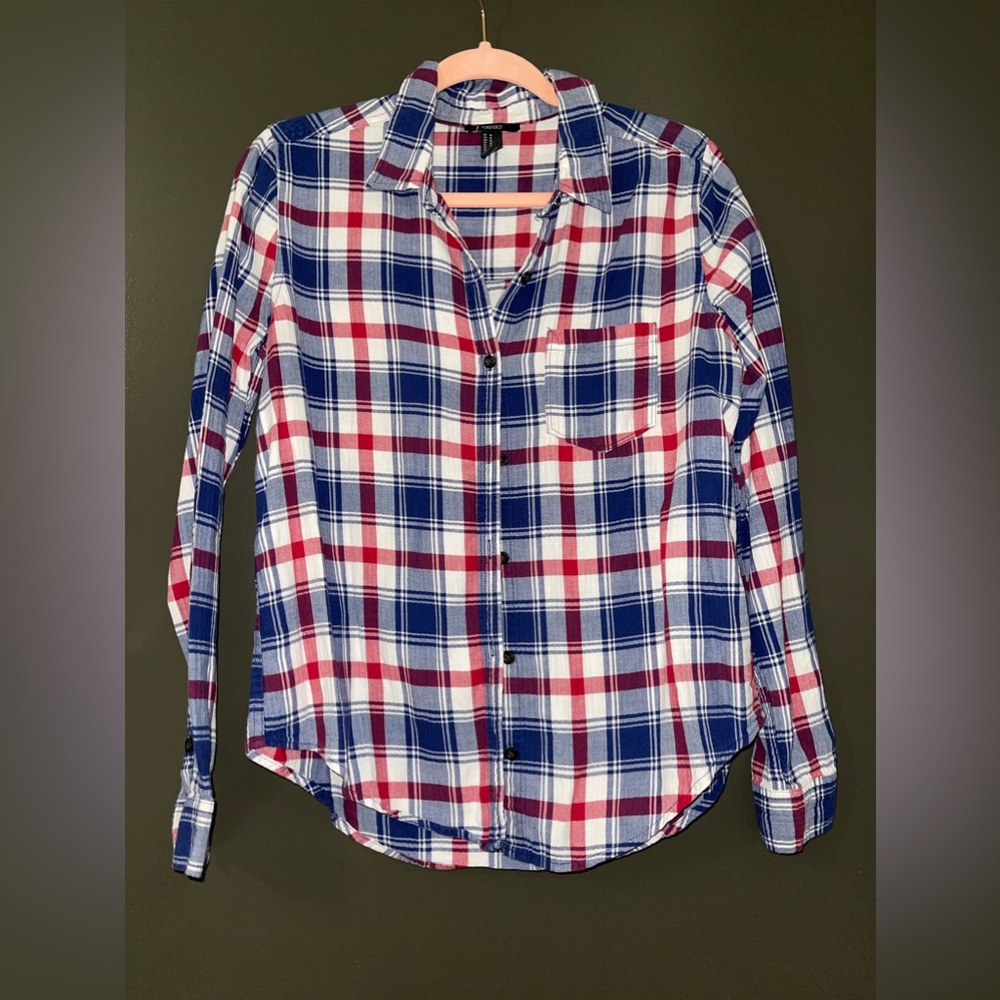 Forever 21 Plaid Long Sleeve Size M